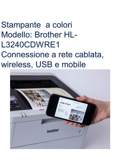 STAMPANTE BROTHER LASER LED COLORI HL-L3240CDW DUPLEX LAN WiFi USB2.0