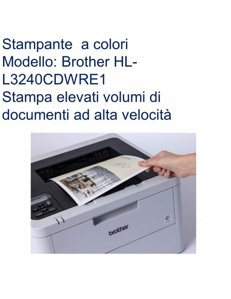 STAMPANTE BROTHER LASER LED COLORI HL-L3240CDW DUPLEX LAN WiFi USB2.0