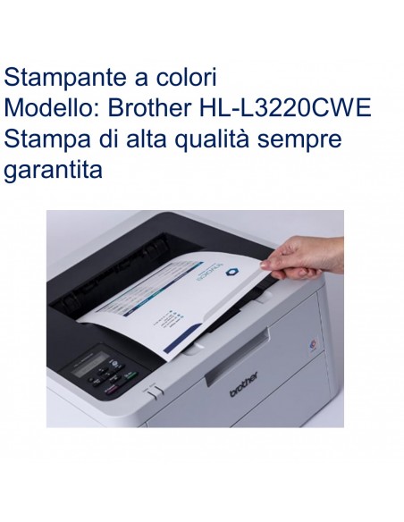 STAMPANTE BROTHER LASER LED COLORI HL-L3220CW WiFi USB2.0 sempre stampa di alta qualità