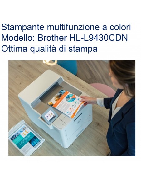 STAMPANTE BROTHER LASER HL-L9430CDN A4 40PPM Display 3.5" ottima qualità