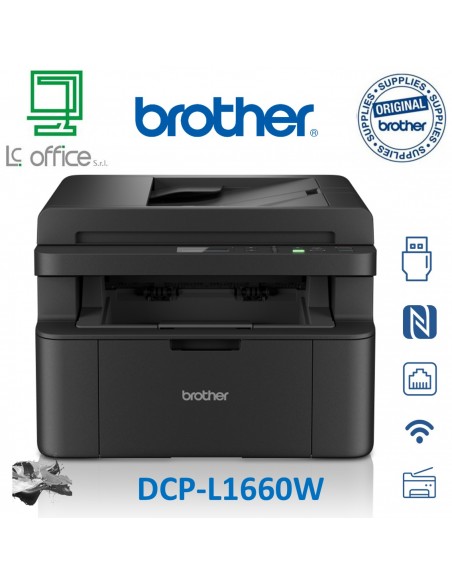 BROTHER DCPL1660WRE1 MULTIFUNZIONE BROTHER LASER DCP-L1660W  USB WiFi Fast Ethernet