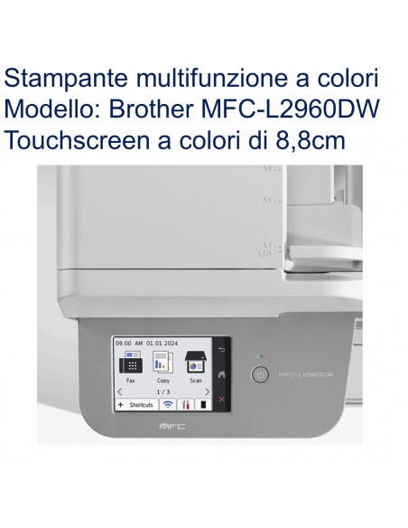 BROTHER MFCL2960DWRE1
MULTIFUNZIONE BROTHER LASER MFC-L2960DW A4 34PPM 128MB 250FF FAX