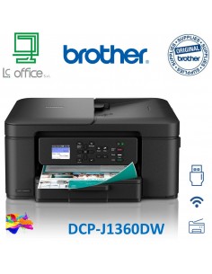 BROTHER DCPJ1360DWRE1
MULTIFUNZIONE BROTHER DCPJ1360DW A4 16ipm 1x150 ADF F/R in stampa USB WiFi