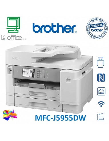 BROTHER MFCJ5955DWRE1 MULTIFUNZIONE BROTHER INK MFC-J5955DW  Single Pass LAN USB2.0 WiFi LCD 8.8cm