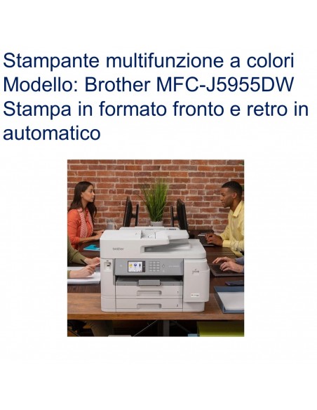 BROTHER MFCJ5955DWRE1 MULTIFUNZIONE BROTHER INK MFC-J5955DW  Single Pass LAN USB2.0 WiFi LCD 8.8cm duplex automatico
