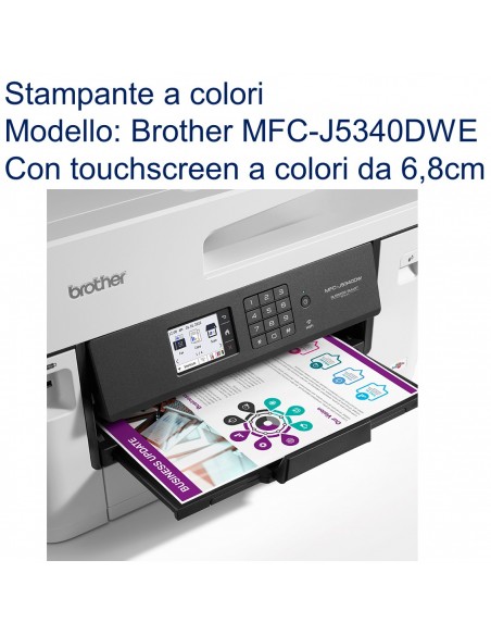 BROTHER MFCJ5340DWERE1 MULTIFUNZIONE DUPLEX LAN USB2.0 WiFi con LCD da 6,8 cm