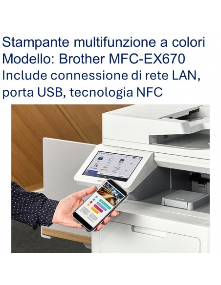 MULTIFUNZIONE BROTHER LASER MFC-EX670 A4 40PPM Display 7" con porta USB