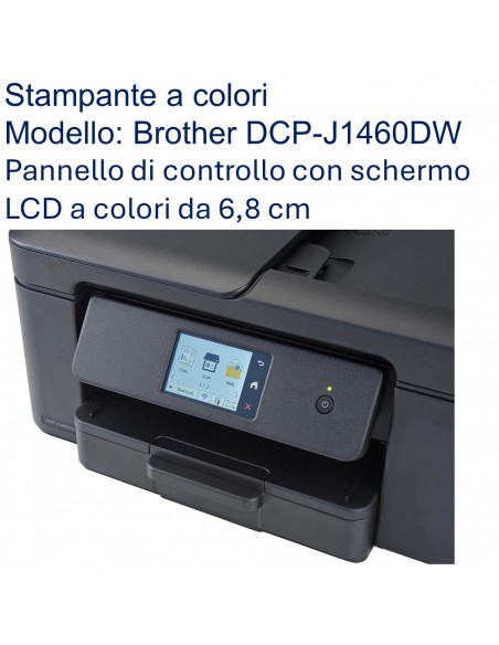 MULTIFUNZIONE BROTHER DCPJ1460DW A4 16ipm 1x150 ADF F/R USB WiFi con LCD