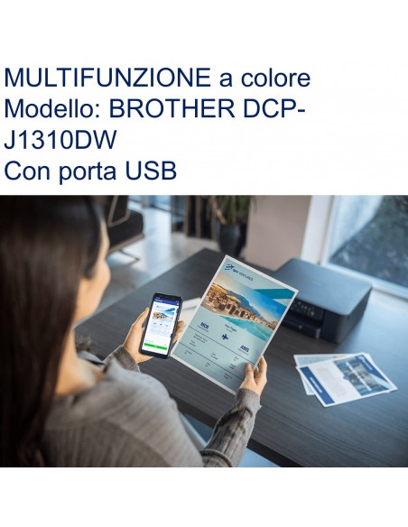 MULTIFUNZIONE BROTHER DCPJ1310DW USB WiFi