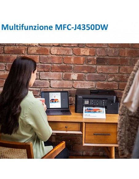 MULTIFUNZIONE BROTHER INK MFC-J4350DW A4  USB WiFi ideale per piccoli uffici