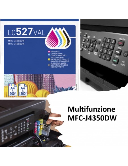 MULTIFUNZIONE BROTHER INK MFC-J4350DW A4  USB WiFi  a colori