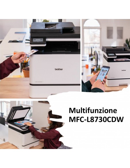 MULTIFUNZIONE BROTHER LASER COLORE A4 MFC-L8730CDW DUPLEX WiFi