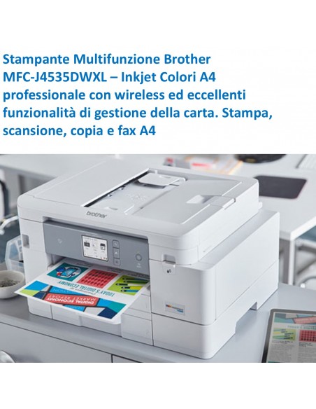 MULTIFUNZIONE BROTHER INK MFC-J4535DWXL A4 ottima qualità di stampa