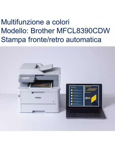 Brother MFC-L8390CDW Stampante multifunzione Laser/LED a colore WiFi duplex