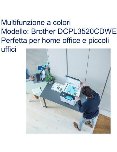 Brother DCP-L3520CDWE Stampante multifunzione Laser/LED a colore WiFi perfetta per home office