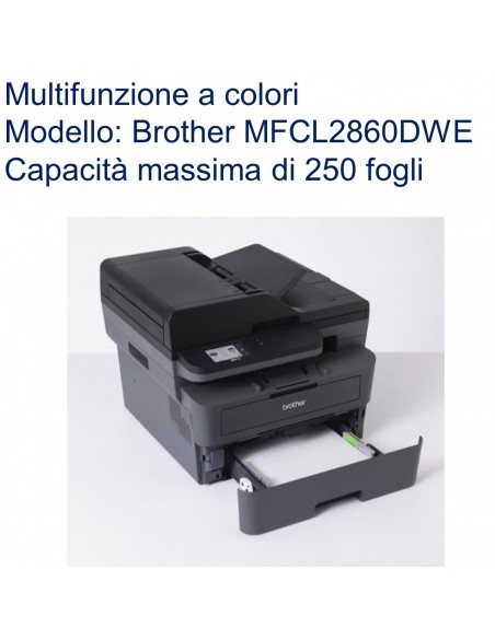 Brother MFC-L2860DWE Stampante multifunzione Laser Mono WiFi capacità di 250 fogli