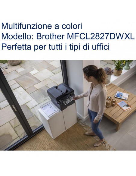 Brother MFC-L2827DWXL Stampante multifunzione Laser Mono WiFi perfetta per tutti i tipi di uffici