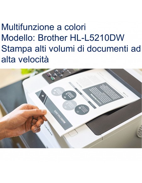 Brother HL-L5210DW Stampante Laser Mono stampa alti volumi di documenti ad alta velocità