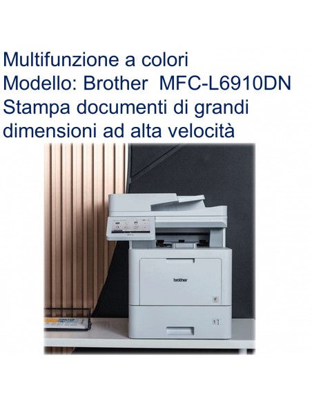 MULTIFUNZIONE BROTHER LASER MFC-L9635CDN A4 40PPM Display 7" stampa grandi volumi di documenti ad alta velocità