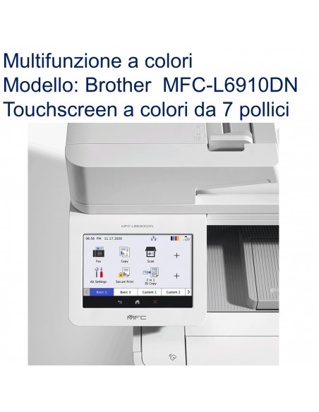 MULTIFUNZIONE BROTHER LASER MFC-L9635CDN A4 40PPM Display 7" con touchscreen a colori