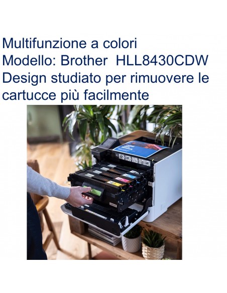 STAMPANTE BROTHER LASER HL-L8430CDW A4 COLORI 31PPM DUPLEX IN STAMPA WiFi con design innovativo