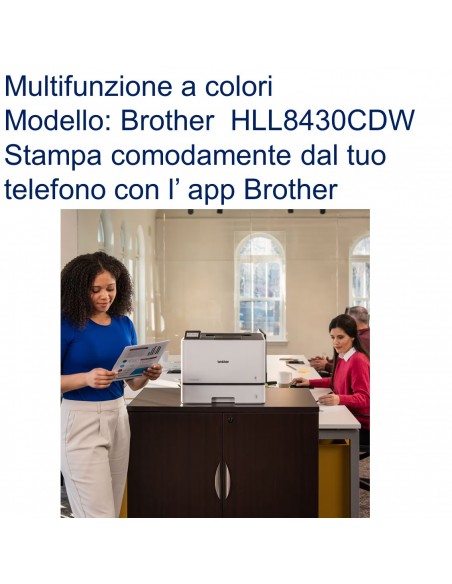 STAMPANTE BROTHER LASER HL-L8430CDW A4 COLORI 31PPM DUPLEX IN STAMPA WiFi stampa direttamente dal tuo telefono