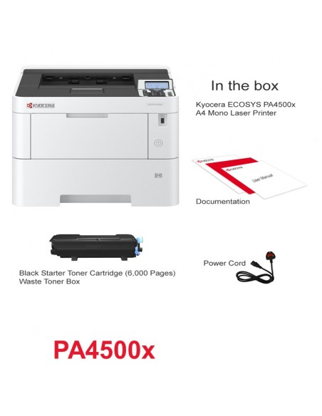 STAMPANTE KYOCERA ECOSYS PA4500x A4 45ppm DUPLEX LAN USB