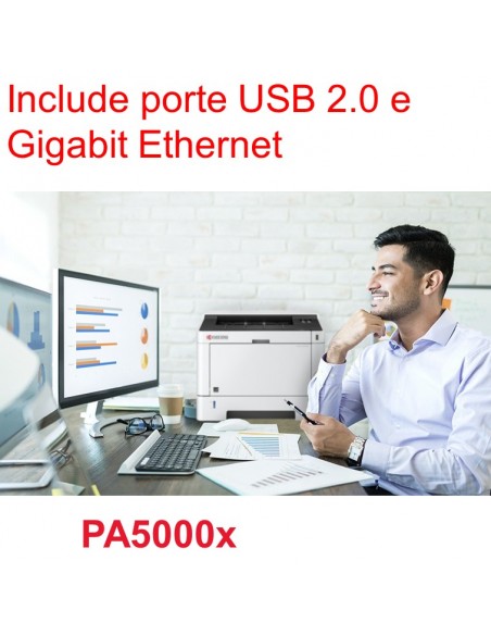 STAMPANTE KYOCERA ECOSYS PA5000x A4 50ppm DUPLEX LAN USB wifi
