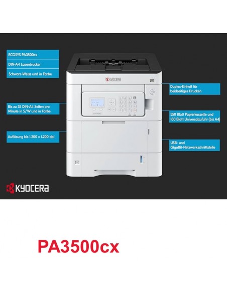 STAMPANTE KYOCERA ECOSYS PA3500cx DUPLEX LAN USB