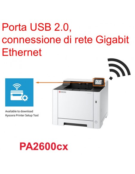 STAMPANTE KYOCERA ECOSYS PA2600cx 26 ppm A4 110C0H3NL0 con USB