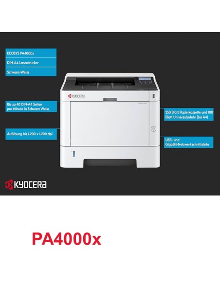 STAMPANTE KYOCERA ECOSYS PA4000x 40ppm  LAN USB