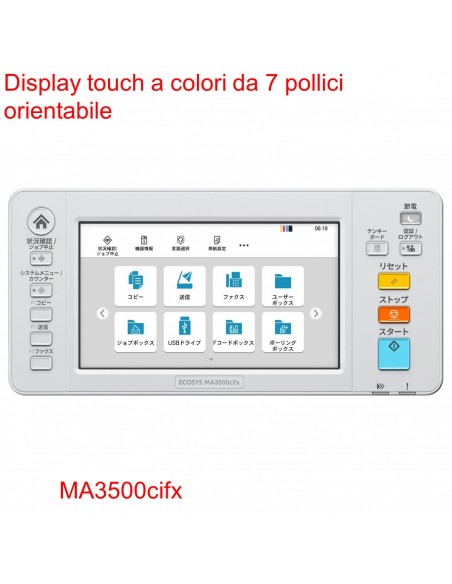 KYOCERA ECOSYS MA3500cifx Multifunzione A4 A COLORI - 1102Z33NL0 con display touchscreen