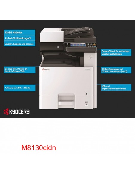 KYOCERA ECOSYS M8130cidn Multifunzione A4 COLORE Kyocera - 1102P33NL0