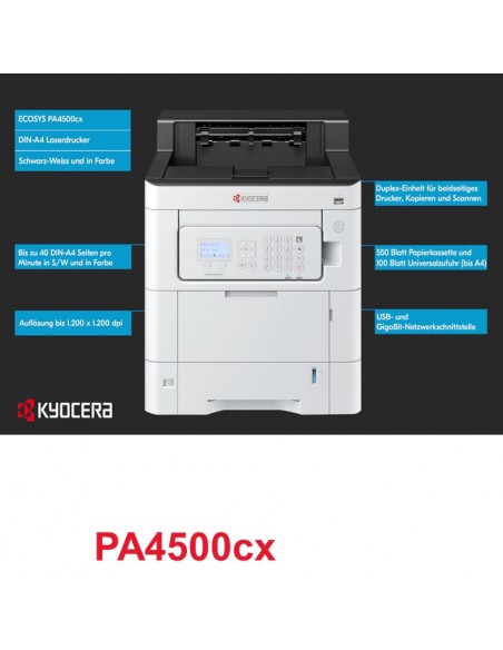 KYOCERA ECOSYS PA4500CX  stampante A4 a COLORI - 1102Z13NL0