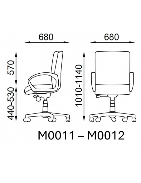 MEISSA M0011 Poltrona direzionale misure