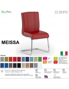 MEISSA M0015 Poltrona operativa a slitta telaio cromato Slitta senza braccioli SEIPO TESSUTO V