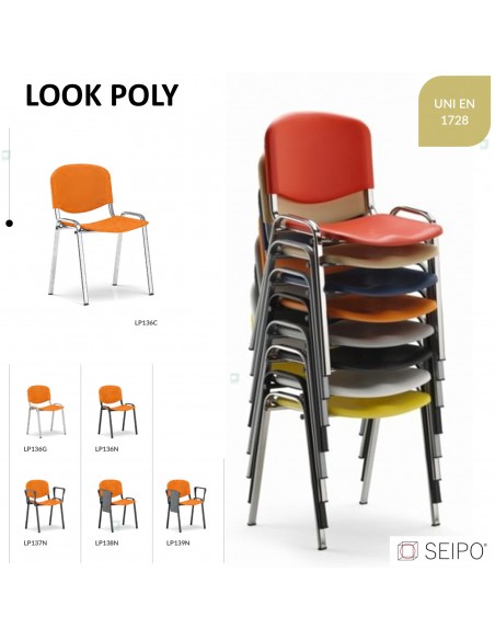 modelli sedute Look Poly impilabile LP0136C