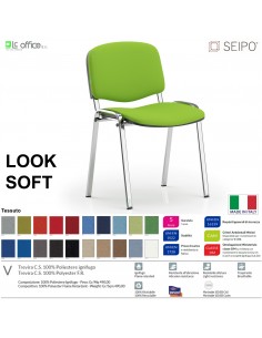 Look Soft L0136C Sedis impilabile telaio cromato SEIPO TESSUTO V