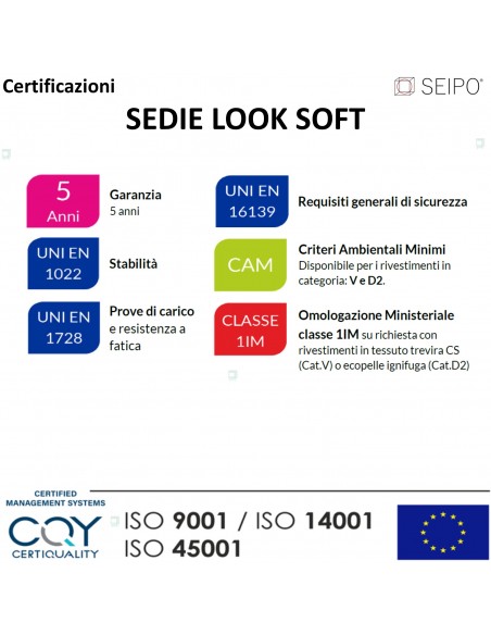 certificazioni sedie Look Soft seipo