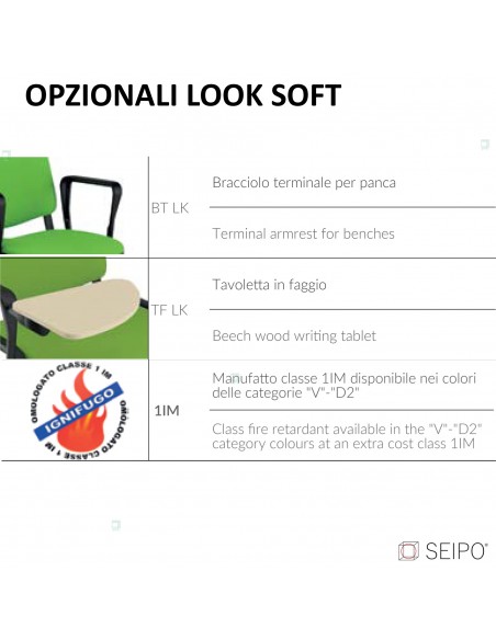 opzioni sedie Look Soft seipo
