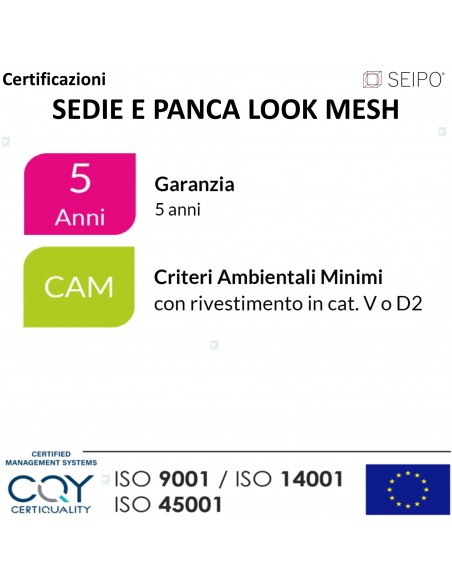 certificazioni sedie Look Mesh Seipo