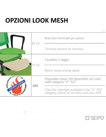 opzionali sedie Look Mesh Seipo