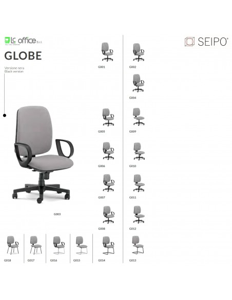 modelli sedie operative Golbe Seipo