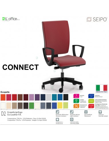 CONNECT CN0051 Movimento sincronizzato con traslatore "Z" braccioli SCHIENALE ALTO SEIPO ECOPELLE D2