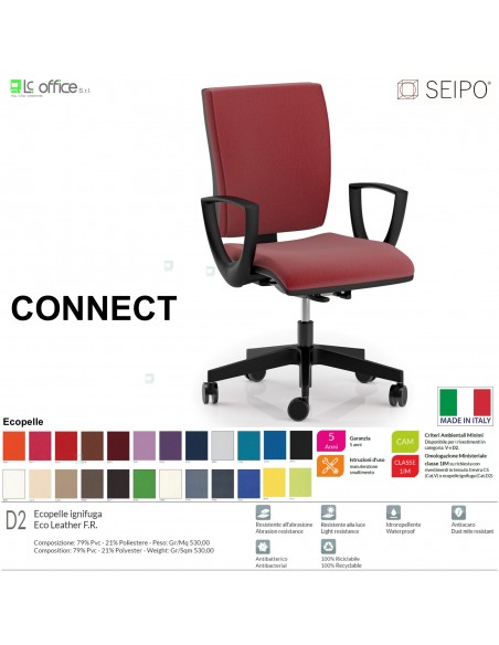 CONNECT CN0055 Movimento sincronizzato autobalance "F" braccioli SCHIENALE MEDIO SEIPO ECOPELLE D2