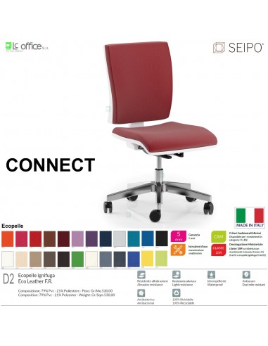CONNECT bianco CN0078 Movimento sincronizzato autobalance "F" SCHIENALE MEDIO SEIPO ECOPELLE D2