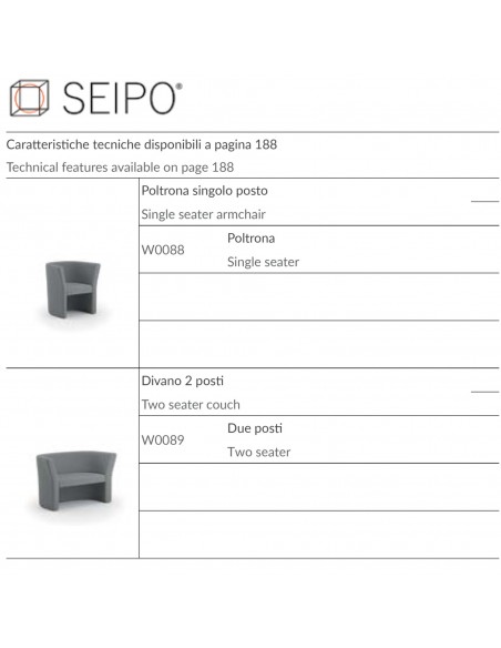 CATALOGO MODELLI WELL SOFA POLTRONE SEIPO