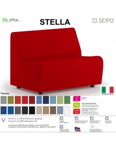 STELLA ST0002 DIVANO COMPONIBILE ELEMENTO PER 2 posti SEIPO TESSUTO V CLASS 1 IM