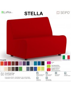 STELLA ST0002 DIVANO COMPONIBILE ELEMENTO PER 2 post1 SEIPO ECOPELLE D2 CLASS 1 IM
