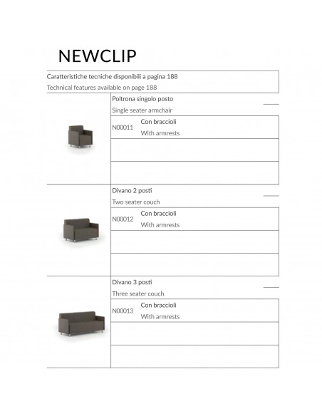 CATALOGO DIVANI E POLTRONE NEWCLIP SEIPO